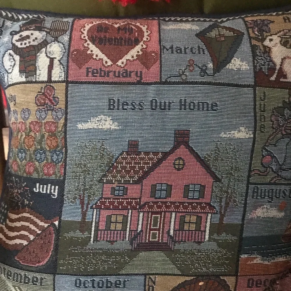 Rare Vintage Bless this Home Decoration Pillow